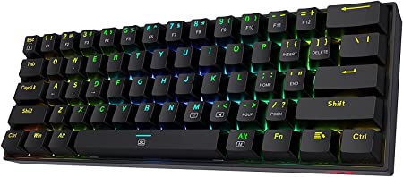 Redragon K630 Dragon Born 60% Wired RGB Gaming Keyboard, 61 Keys Compact Mechanical Keyboard with Linear Red Switch, Pro Driver Support, Black Redragon K630 Dragon Born 60% Wired RGB Gaming Keyboard, 61 Keys Compact Mechanical Keyboard with Linear Red Switch, Pro Driver Support, Black
